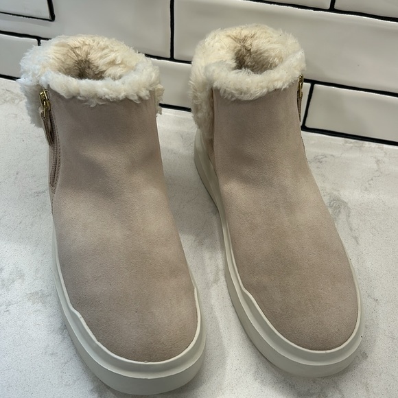 Cole Haan Womens Grandpro Rally Gray Slip On Dressy Ankle Suede Booties Shoes - Picture 4 of 16